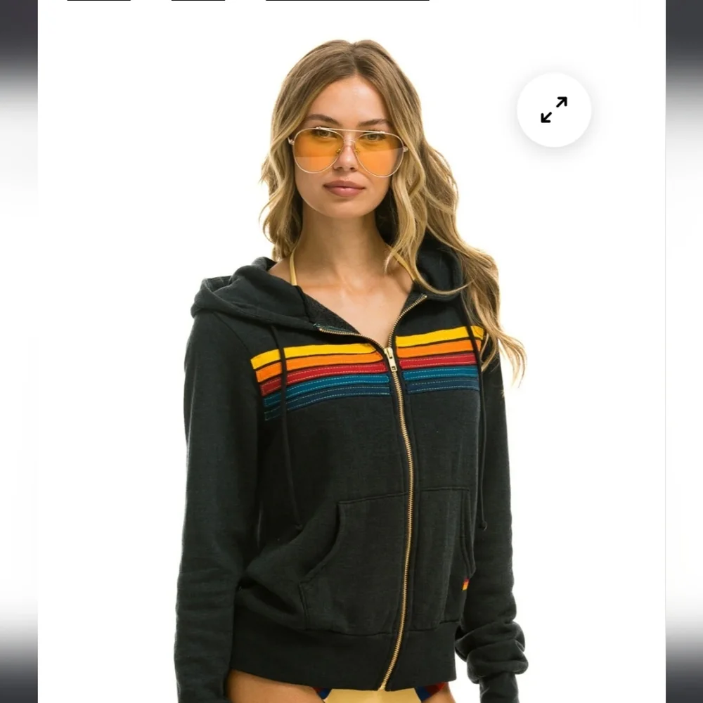 Aviator Nation Colorful Striped Hoodie - Picture 2 of 7